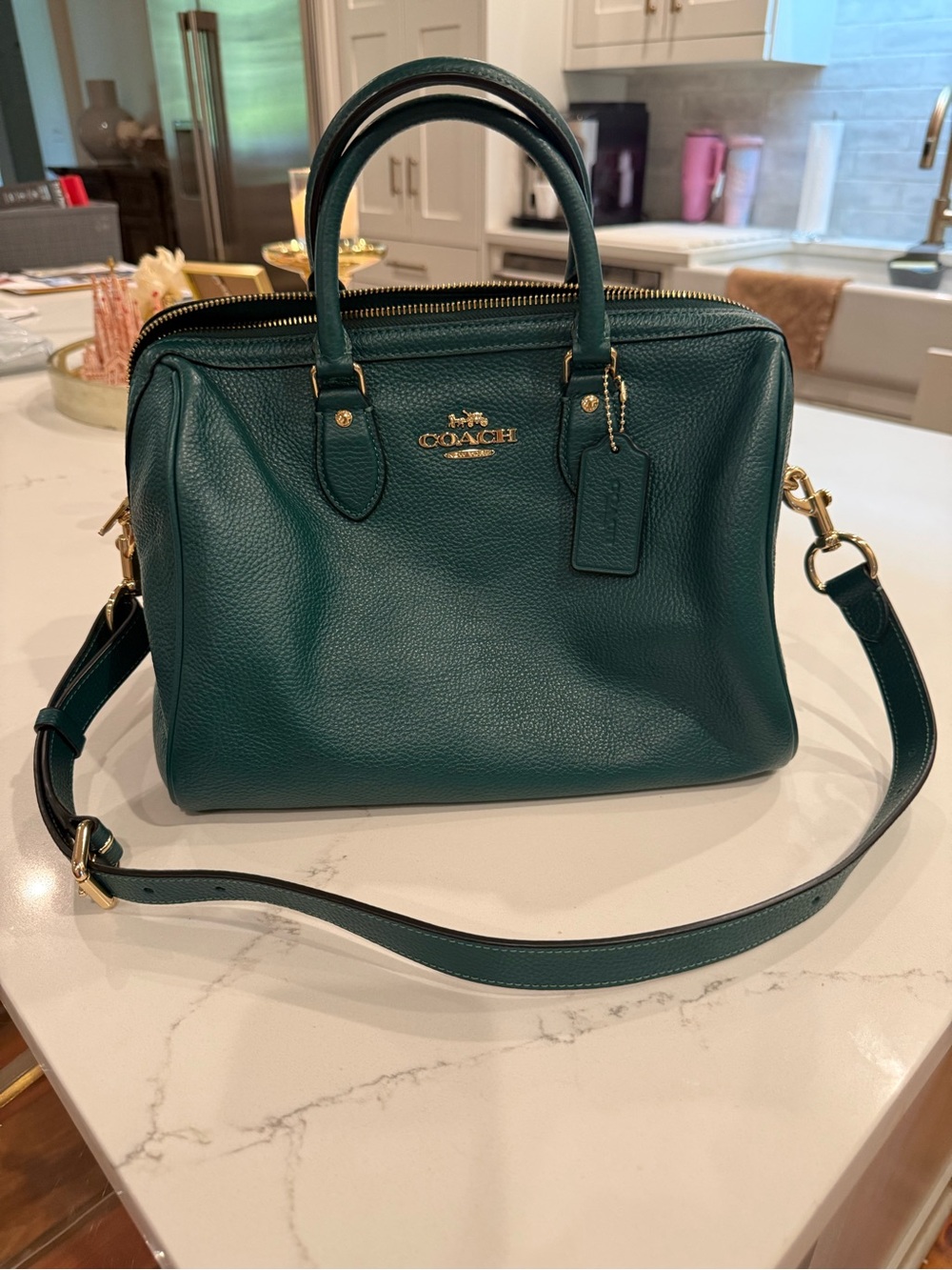 Coach Large Rowan Bag in Emerald NWT